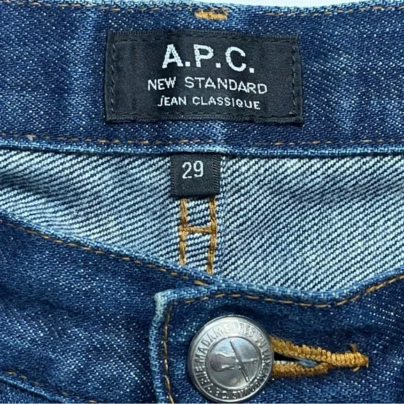 A.P.C. Red Line Selvedge Jeans Mens 29 Blue Denim Button Fly Japan 29” Inseam - Picture 6 of 16